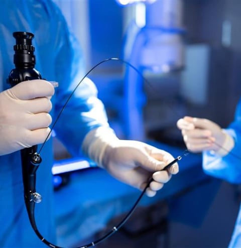 medical professionals during an endoscopy